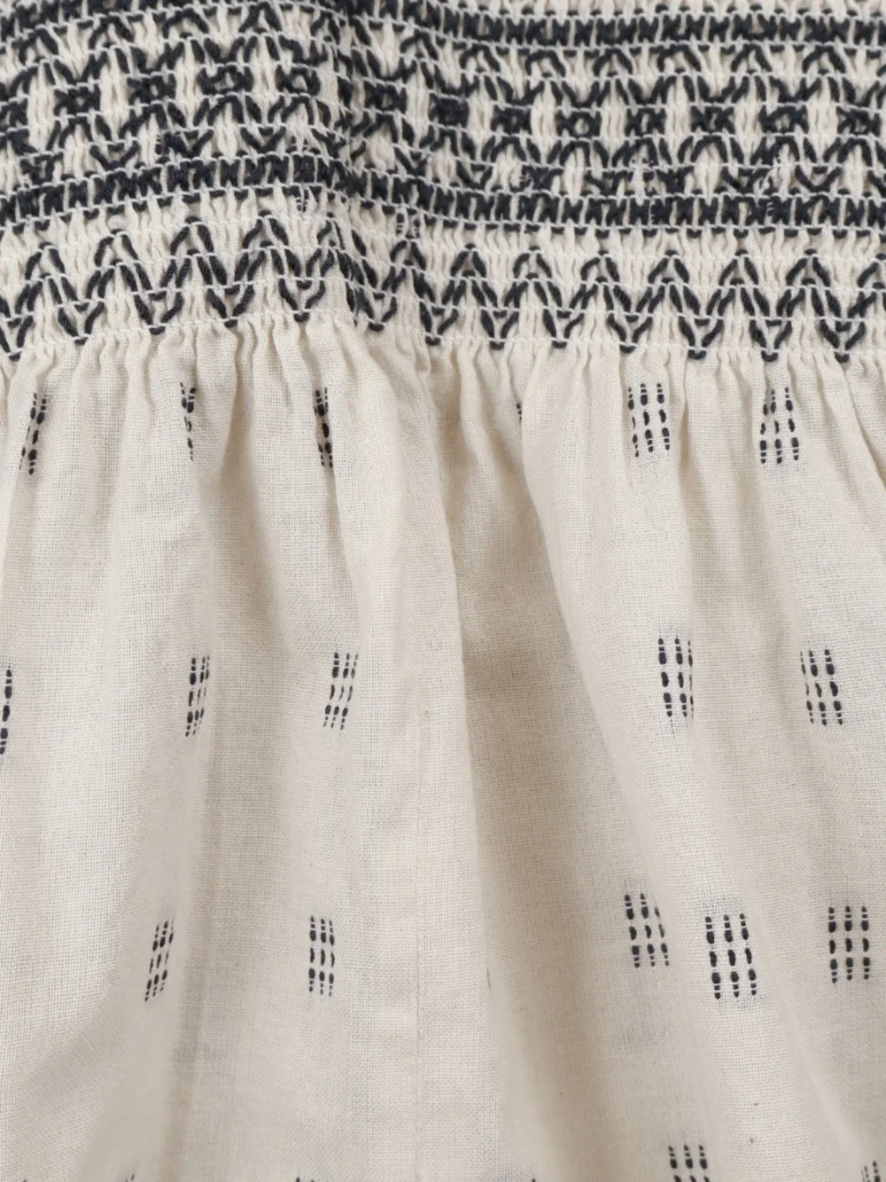 Madewell Embroidered Puff Sleeve Peasant Top XS